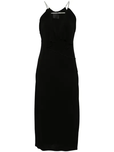 Givenchy Chain Straps Midi Dress In Black