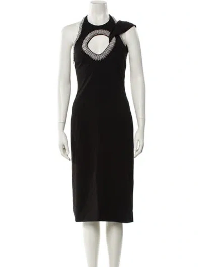 Pre-owned Givenchy Halterneck Midi Length Dress W/ Tags In Black
