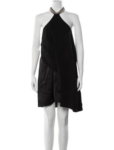 Pre-owned Givenchy Halterneck Mini Dress In Black