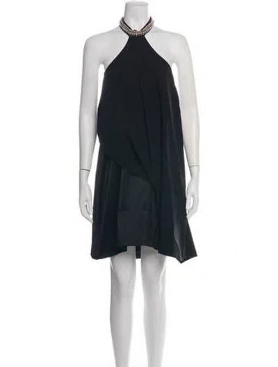 Pre-owned Givenchy Halterneck Mini Dress In White
