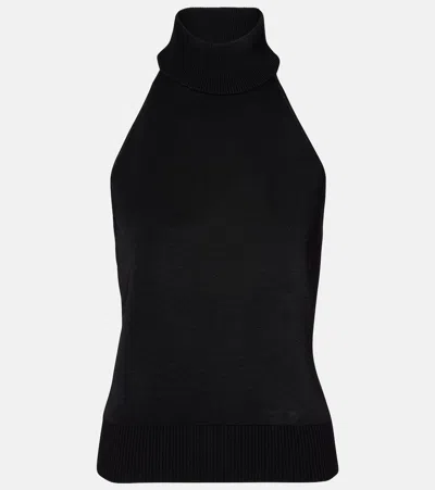 GIVENCHY HALTERNECK OPEN-BACK JERSEY TOP