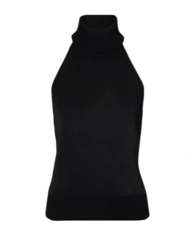 Givenchy Halterneck Open-back Jersey Top In Black