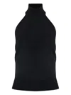 Givenchy Mock-neck Knit Halter Top In Black