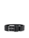 Givenchy Hammered Leather Belt In Black