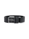Givenchy Hammered Leather Belt In Black