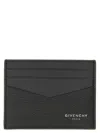 Givenchy Hammered Leather Card Case In Black