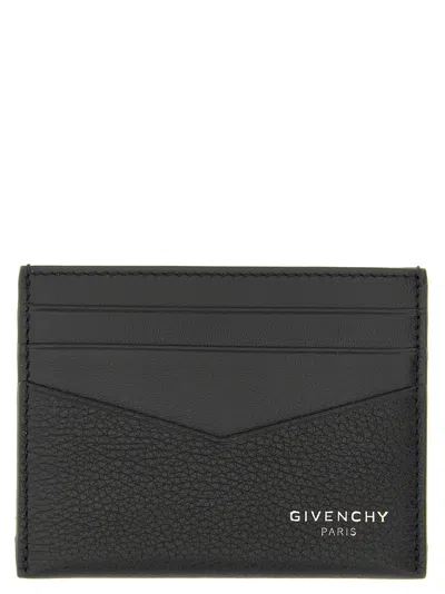 Givenchy Hammered Leather Card Case In Black