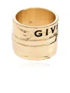 Givenchy Tape Ring In Metal And Enamel Accessories In Gold
