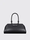Givenchy Antigona East West Brown Small Handbag With Adjustable And Removable Shoulder Strap And Logo Letteri In Black