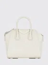Givenchy Mini Antigona Bag In Aged Leather In White