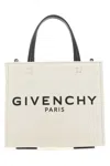 Givenchy Woman Ivory Canvas Mini G-tote Handbag In 255