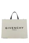 Givenchy Women Ivory Canvas Medium G Shopping Bag In 255