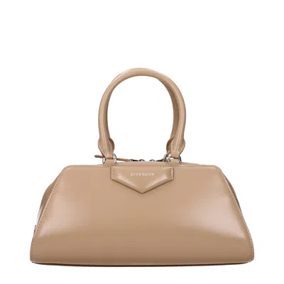 Givenchy Handbags Antigone East West Beige And Sand Leather Woman In Brown