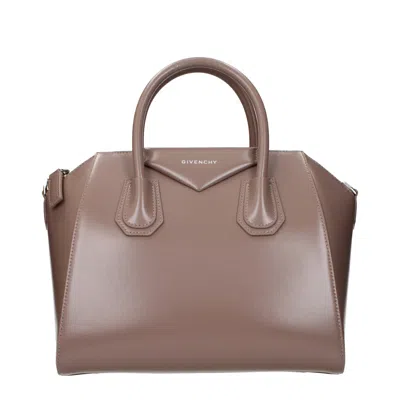 Givenchy Handbags Antigone Female Grey Skinned And Tortured In Brown