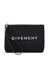 Givenchy Travel Pouch Clutch In Black Cotton In Black