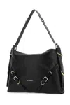 Givenchy Medium Voyou Calfskin Shoulder Bag With Buckle Fastening In Brown