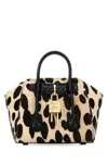 Givenchy Antigona Toy Lock Bag In Leopard Print Pony Leather In Blackbeige