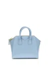 Givenchy Antigona Mini Top-handle Bag In Patent Leather In Blue
