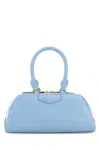 Givenchy Light Blue Leather Mini Antigona Handbag In Blue