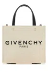 Givenchy Cabas G-tote Mini En Toile In Nude