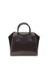 Givenchy Antigona Mini Top Handle Bag In Box Leather In Brown