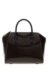 Givenchy Chocolate Leather Small Antigona Handbag In Brown