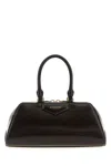 Givenchy Chocolate Leather Mini Antigona Handbag In Brown