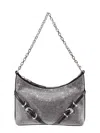 Givenchy Voyou Party Bag In Black Satin With Rhinestones