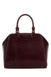 Givenchy Mini Antigona Cube Tote Bag In Oxbloodred