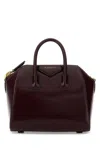 Givenchy Antigona Mini Leather Crossbody Bag In Purple