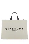 Givenchy Women Ivory Canvas Medium G Shopping Bag In White