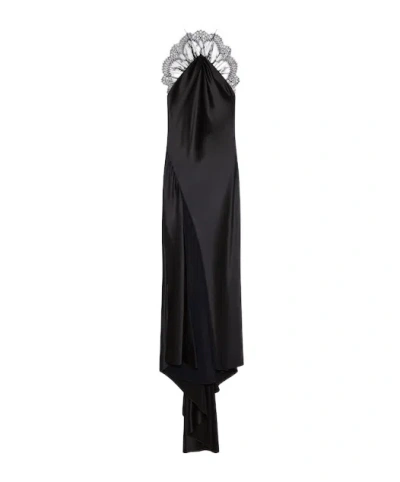 Givenchy Hang Neck Long Evening Dress Group In Black