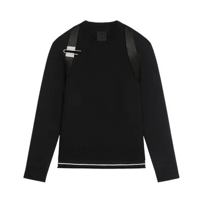 Pre-owned Givenchy Harness Detailed Wool Sweater 'black' | Men's Size M