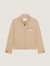 Givenchy Harrington Logo-patch Jacket In Gold