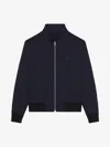 Givenchy Harrington Jacket In Wool Poplin With 4g Detail In Blue