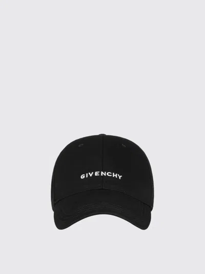 Givenchy Round Visor Cap With Embroidered Logo In Black