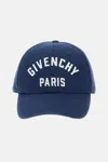 Givenchy Embroidered Cap With Curved Brim And Metal Buckle In Blue