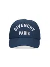 Givenchy Embroidered Cap With Curved Brim And Metal Buckle In Blue