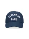 Givenchy Embroidered Cap With Curved Brim And Metal Buckle In Blue