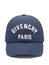 Givenchy Embroidered Cap With Curved Brim And Metal Buckle In Blue