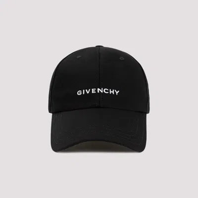 Givenchy Round Visor Cap With Embroidered Logo In Black