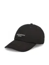 Givenchy Round Visor Cap With Embroidered Logo In Black