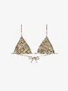 GIVENCHY PRINTED BIKINI TOP WITH 4G DETAIL AND PEARLS
