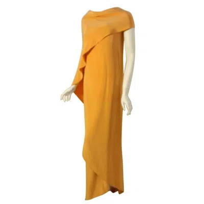 Pre-owned Givenchy Haute Couture Apricot Silk Gown Of The Late Betsy Bloomingdale In Orange