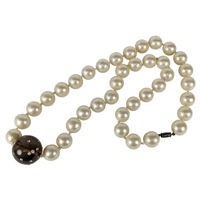 Pre-owned Givenchy Haute Couture Gripoix Glass Pearl Necklace, Bunny Mellon In Multi