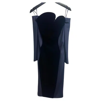 Pre-owned Givenchy Haute Couture Velvet Bustier Dress Size European 36 In Black