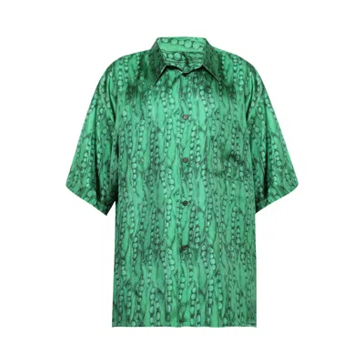Pre-owned Givenchy Hawaii Shirt 'green' | Men's Size 41