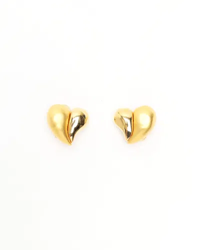 Givenchy Heart Clip-on Earrings In Gold