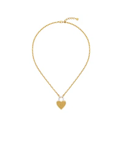 Givenchy Heart Lock Necklace In Yellow