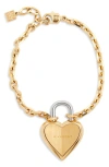 Givenchy Heart Lock Pendant Bracelet
